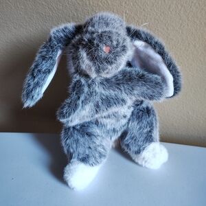 Folkmanis Folktails Furry Folk Full Body Gray Rabbit Plush Bunny Hand Puppet